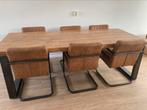 Eettafel met zes stoelen, 50 tot 100 cm, Gebruikt, Rechthoekig, Ophalen