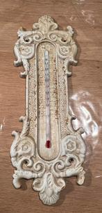 Grote gietijzeren thermometer wit 36,5 cm, Ophalen of Verzenden, Zo goed als nieuw, Binnenthermometer
