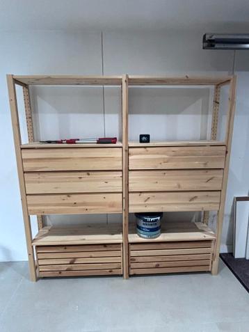 IKEA Ivar Stellingkast met lades, boorden en rolbakken - afbeelding 3