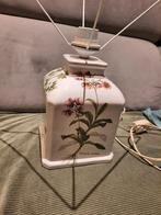 Antieke lamp met botanische print, keramiek, Antiek en Kunst, Ophalen of Verzenden