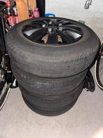 155/80 R13 zomerbanden met velg incl wieldoppen, Ophalen of Verzenden, Gebruikt