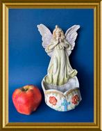 Groot antiek biscuit porseleinen wijwatervaatje : engel, Antiek en Kunst, Ophalen of Verzenden