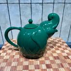 Donkergroene olifant theepot, Keramiek, Overige typen, Ophalen of Verzenden, Zo goed als nieuw