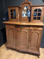 Antieke brocante kast met geslepen glas, Antiek en Kunst, Antiek | Meubels | Kasten, Ophalen