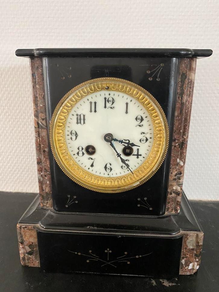Antieke Franse marmeren pendule, Antiek en Kunst, Antiek | Klokken, Ophalen of Verzenden