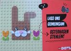 ansichtkaart van Lego dots met paashaas - nieuw, Verzenden, 1980 tot heden, Ongelopen, Overige thema's