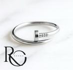 Zilveren Nail ring Spijker ring, Ophalen of Verzenden, Zo goed als nieuw, 20 of groter, Zilver