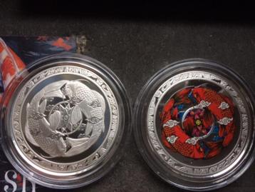 2023 Fiji - Koi fish - 2 x 1 oz proof silver beschikbaar voor biedingen