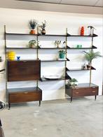 Vintage wandmeubel A.A. Patijn modulair hout jaren 50/60, Ophalen, 250 tot 300 cm, Gebruikt, 200 cm of meer