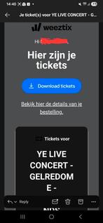 KANYE WEST TE KOOP: 2x Golden Tickets (UITVERKOCHT), Tickets en Kaartjes, Twee personen