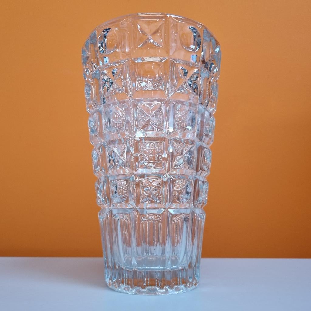 vintage persglazen OXO vaas Sklo Sklo Union, Libochovice, Antiek en Kunst, Ophalen of Verzenden