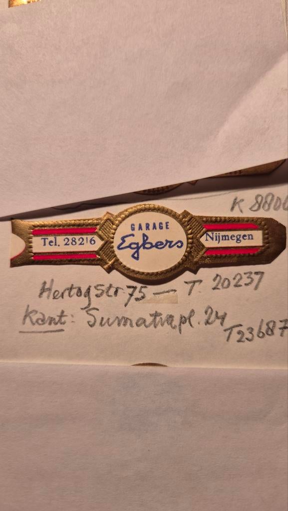 Sigarenbanden NIJMEGEN, Ophalen, Zo goed als nieuw, Sigarenbandjes