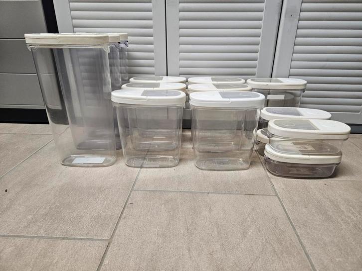 Set Voorraaddozen - Diverse Maten, Huis en Inrichting, Keuken | Keukenbenodigdheden, Gebruikt, Ophalen of Verzenden