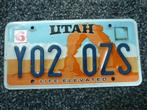 Kentekenplaat licenseplate Utah Arches USA, Verzamelen, Verzenden, Gebruikt, Auto's