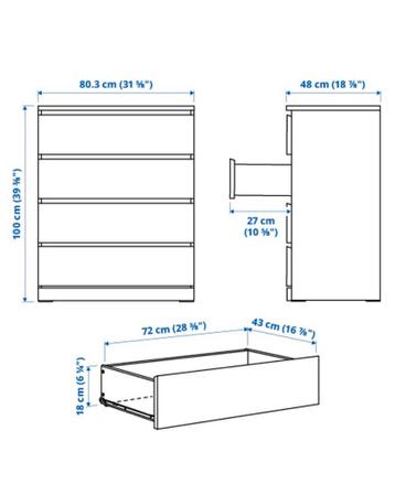 Malm ladekast van Ikea - Zo goed als nieuw! - afbeelding 6