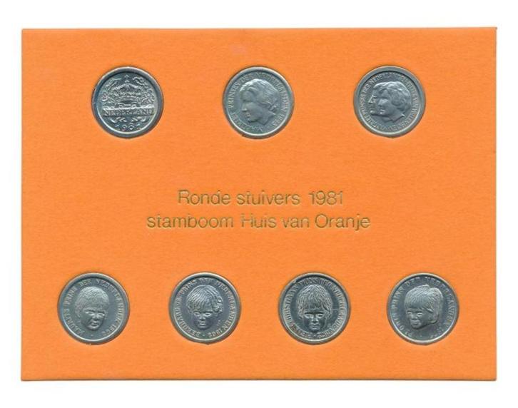 Nederland Ronde stuivers 1981 stamboom Huis van Oranje, Postzegels en Munten, Penningen en Medailles, Overige materialen, Nederland