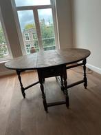 Antieke Inklapbare Houten Tafel Lade & 4 Bijpassende Stoelen, Antiek en Kunst, Antiek | Meubels | Tafels, Ophalen