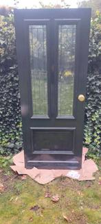 Lundia Jurriaan Voordeur Donkergroen Glas in lood, Doe-het-zelf en Verbouw, Ophalen, 80 tot 100 cm, Nieuw, Buitendeur