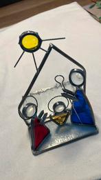 Vintage antieke kerststal glas in lood, Ophalen of Verzenden, Zo goed als nieuw