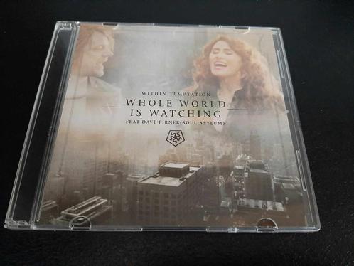 Within Temptation: Whole world is watching (Promo NLD)!, Cd's en Dvd's, Cd Singles, Gebruikt, Rock en Metal, 1 single, Ophalen of Verzenden