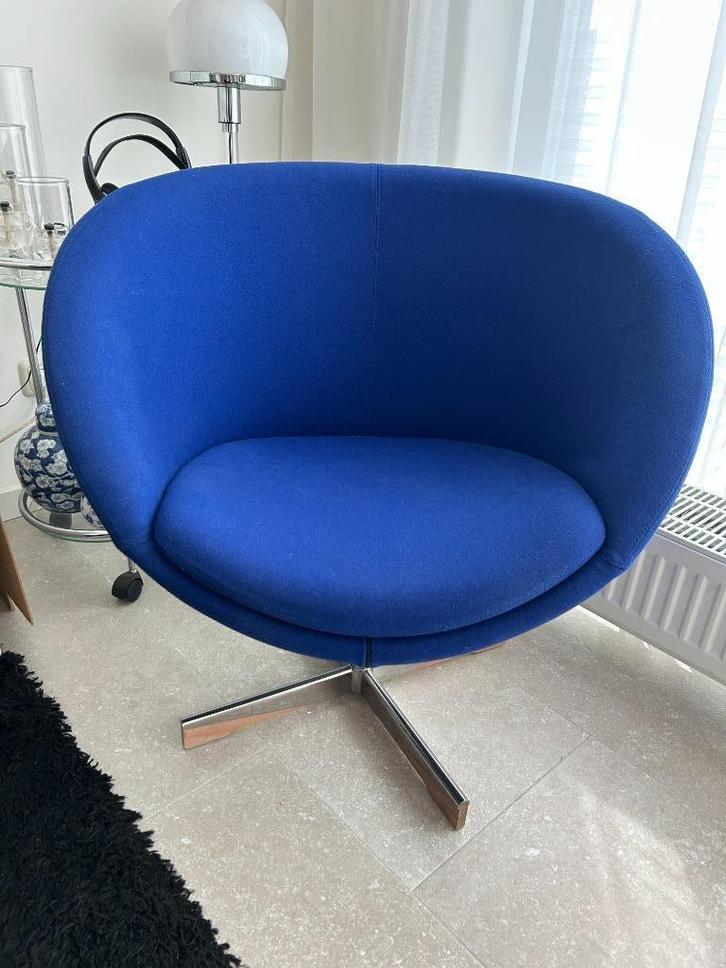 Stokke/Varier "Planet" - 2 design fauteuils., Huis en Inrichting, Fauteuils, Zo goed als nieuw, Hout, Metaal, Stof, 50 tot 75 cm