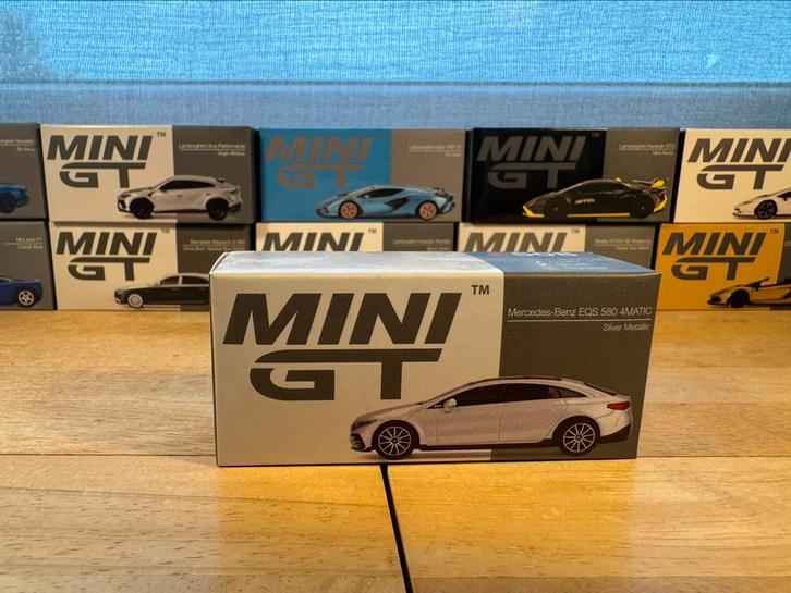 Mini GT 508 Mercedes-Benz EQS 580 4Matic Silver Metallic, Hobby en Vrije tijd, Modelauto's | Overige schalen, Zo goed als nieuw