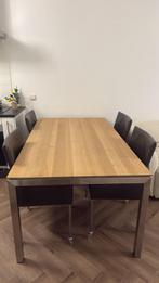 Goossens Eettafel + 4 stoelen - Zo Goed Als Nieuw!, Huis en Inrichting, Tafels | Eettafels, Ophalen, 100 tot 150 cm, 200 cm of meer