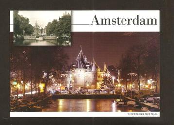 Geïllustreerde briefkaart Mooi Ned. Amsterdam. Nieuwmarkt