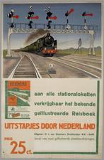 NS poster Reisboek Uitstapjes - 1938 - overdruk, Verzenden, Nieuw, Trein, Kaart of Prent