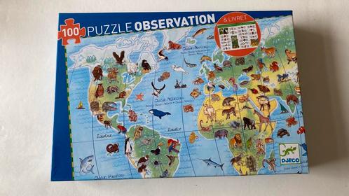 Obsevation puzzel dieren (100 stukjes), Kinderen en Baby's, Speelgoed | Kinderpuzzels, Zo goed als nieuw, Meer dan 50 stukjes
