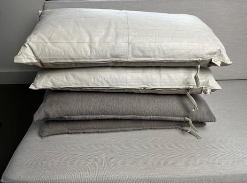 Mrs. Me | Avenue Leather | Coated Linnen | Sierkussen | 2x, Huis en Inrichting, Woonaccessoires | Kussens, Zo goed als nieuw, Wit