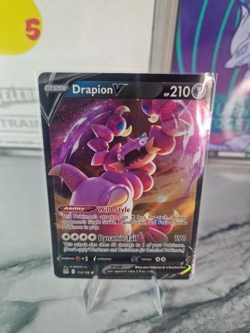 Pokemon Kaart: Drapion V (118/196) Lost Origin, Hobby en Vrije tijd, Verzamelkaartspellen | Pokémon, Nieuw, Losse kaart, Foil