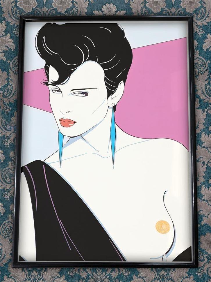 PATRICK NAGEL 80's Pop Art Pin up Poster in Lijst, Verzamelen, Posters, Nieuw, Rechthoekig Staand, Verzenden