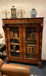 Mahonie boekenkast voor klassiek kantoor mancave woonkamer, Ophalen, Gebruikt, Klassiek, Westeinde 326 7671 CM Vriezenveen