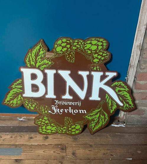 Reclamebord brouwerij Bink Kerkom bord bier man cave, Verzamelen, Merken en Reclamevoorwerpen, Gebruikt, Reclamebord, Ophalen of Verzenden
