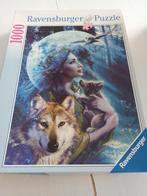 Ravensburger puzzel vrouw met wolven, Hobby en Vrije tijd, Denksport en Puzzels, Ophalen of Verzenden, 500 t/m 1500 stukjes, Zo goed als nieuw