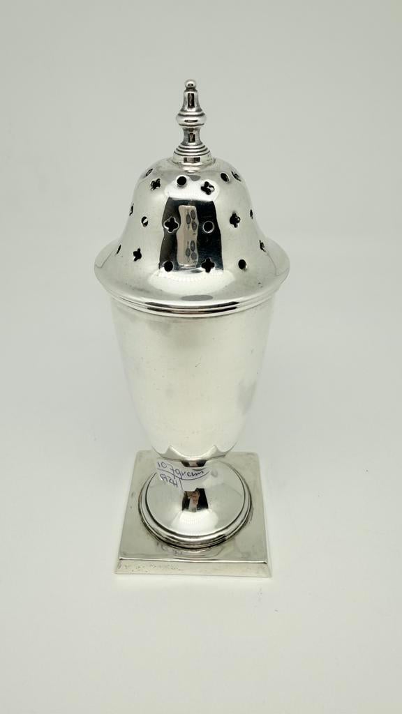 Antiek Engelse poederstrooier. Mooi strak model., Antiek en Kunst, Verzenden, Zilver