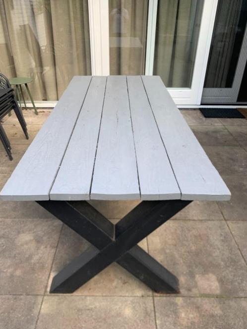 Steigerhout tuintafel, Tuin en Terras, Tuintafels, Gebruikt, Rechthoekig, Hout, Ophalen