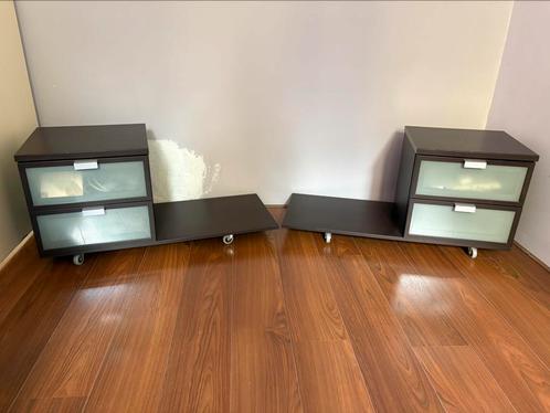 Twee nachtkastjes (100x42), Huis en Inrichting, Slaapkamer | Nachtkastjes, Zo goed als nieuw, Hout, Ophalen
