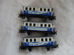 STOOMLOC MET 3 X WAGONs BLOUW, Hobby en Vrije tijd, Modeltreinen | H0, Ophalen of Verzenden, Gebruikt, Gelijkstroom, Treinset