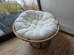 Ronde papasan (rotan) stoel, Huis en Inrichting, Stoelen, Ophalen, Gebruikt, Bruin, Eén