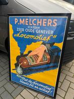 Affiche Locomotief jenever, Verzamelen, Merken en Reclamevoorwerpen, Ophalen, Gebruikt, Reclamebord