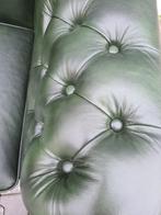 Chesterfield club fauteuil groen leer + BEZORGING GRATIS, Huis en Inrichting, Fauteuils, Chesterfield, Nieuw, Ophalen of Verzenden