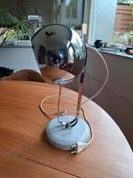 Vintage lamp bol van chroom en marmeren voet, Ophalen of Verzenden, Gebruikt, Minder dan 50 cm