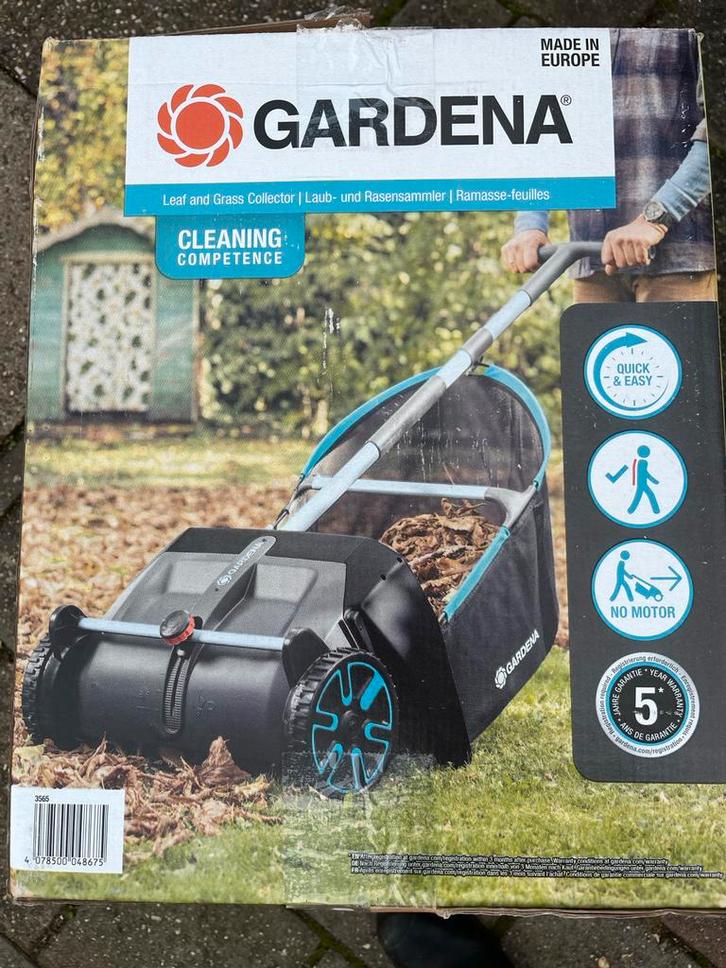 Gardena Bladverzamelaar veegmachine, Tuin en Terras, Hand-tuingereedschap, Nieuw, Hark, Ophalen