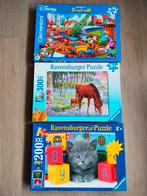 3 kinder puzzels compleet  1x200 xxl - 1x300 xxl, Ophalen of Verzenden, Zo goed als nieuw