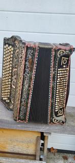 Oude accordeon - La Maison Du Swing zeer mooie staat, Gebruikt, Met riemen, 80-bas, Knopaccordeon