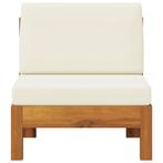 Tuinbank met crèmewitte kussens acaciahout -nieuw in doos-, Tuin en Terras, ., Nieuw, Ophalen of Verzenden, .