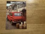 Simca 1100 LS Brochure - Zeldzaam!, Ophalen of Verzenden, Gelezen, Overige merken