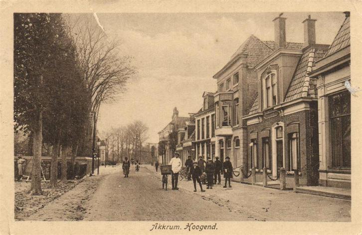 Akkrum. Hoogend. - B-keus - gelopen, Verzamelen, Ansichtkaarten | Nederland, Gelopen, Friesland, Voor 1920, Ophalen of Verzenden
